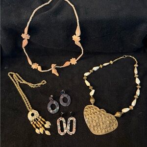 Gold Heart Pendant Necklace - Gold Statement Necklace